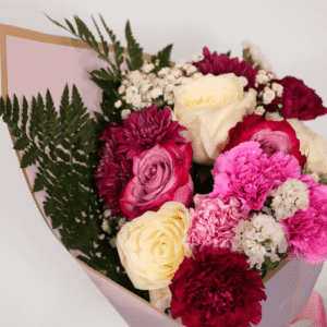 Blossom Embrace—Mixed Carnation & Rose Bouquet