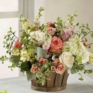 Mix Flowers in a Basket