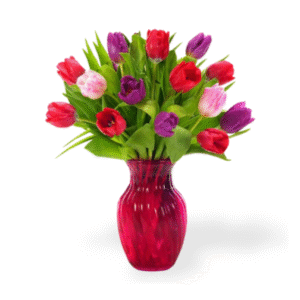 "Springtime Bliss" Vibrant Tulip Vase